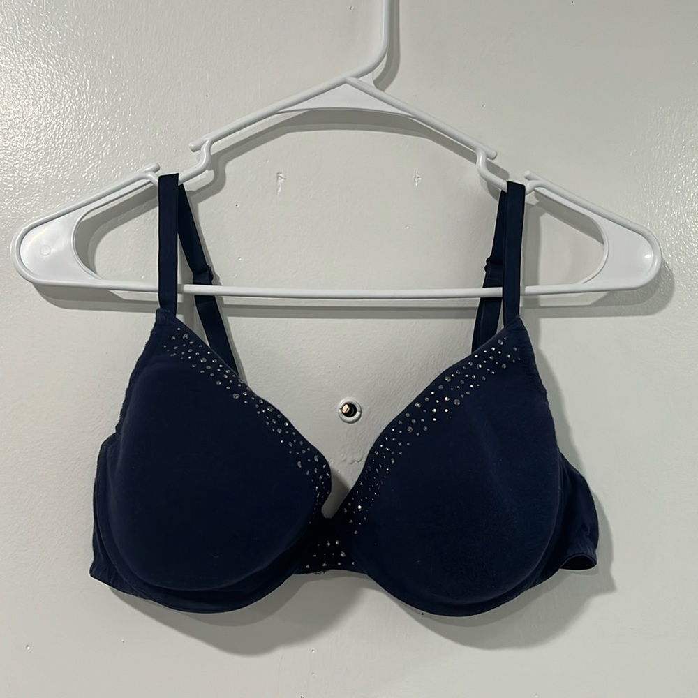 Aerie AEO Navy Gunmetal Bra 36D